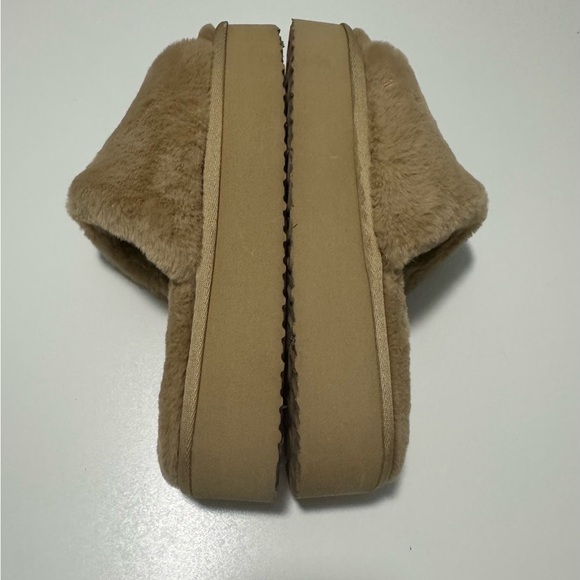 Muk Luks Tan Furry Slippers - Picture 4 of 8